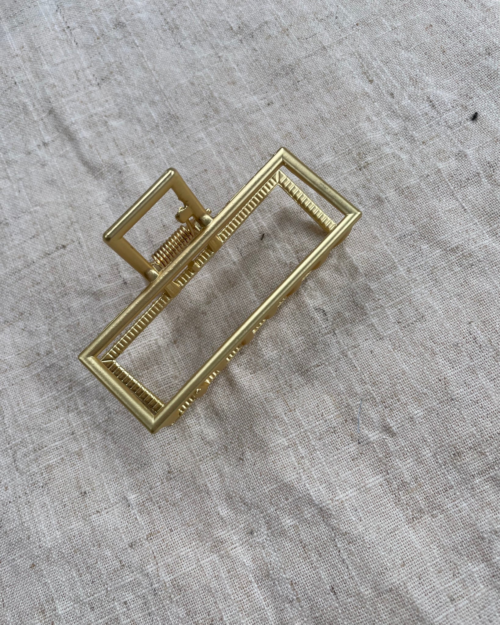Rectanlge Gold Claw Clip